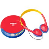 Oem Lenco, Prenosni CD predvajalnik za otroke z baterijo in vgrajenim omejevalnikom glasnosti, Modra / Rdeča, (5000214635) | Shoptok.si