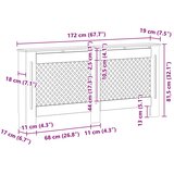  Pokrov za radijator antracit 172 x 19 x 81,5 cm MDF | shoptok.hr