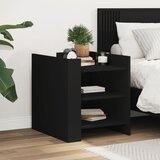 Furnova Nočna omarica črna 45x50x50 cm inženirski les, (21928129) | Shoptok.si