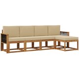  Set vanjskih sofa 5 pcs Prirodna i bež Poliester | Eponuda.com