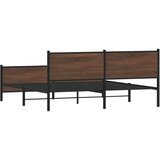  Metalni okvir kreveta bez madraca smeđa boja hrasta 183x213 cm | Eponuda.com