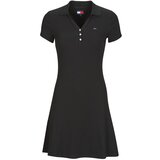 Tommy Jeans Kratke obleke TJW F F RIB POLO DRESS EXT Črna | Shoptok.si