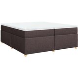  Krevet s oprugama i madracem tamnosmeđi 200x200 cm od tkanine | shoptok.hr