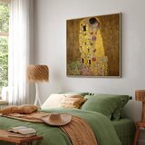  Slika - Gustav Klimt – Kiss 80x80 U prirodnom drvenom okviru | shoptok.hr