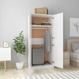 Sijaj Garderobna omara visok sijaj bela 80x52x180 cm iverna plošča | Shoptok.si