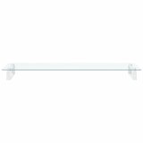  Stalak za monitor bijeli 100x35x8 cm kaljeno staklo i metal | shoptok.hr