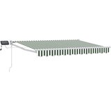 Ručna zlačivna tenda s LED diodama Zelena i bijela 3,5 x 2 m | shoptok.hr