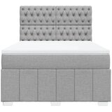  Krevet box spring s madracem svjetlosiva 160x200 cm tkanina | shoptok.hr