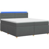  Boxspring krevet s madracem Tamnosiva 200 x 200 cm Tkanina | shoptok.hr