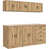  Garažni ormarići 6 kom boja hrasta artisan konstruirano drvo | shoptok.hr