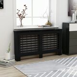 vidaXL pokrov za radijator crni 152 x 19 x 81 cm mdf | shoptok.hr