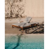 Kave Home Dvosedežni leseni vrtni ležalnik v beli in naravni barvi Sonsaura - | Shoptok.si
