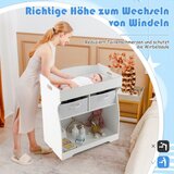  Prekrivna stolica 2 u 1 s presvlačnom podlogom, 2 ladice i posudom za pohranu, bijela | shoptok.hr
