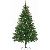 vidaXL Božično drevo med 300 LED z stojalom Zelena 210 cm PE | Shoptok.si