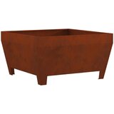  Kamin Smeđa 80 x 80 x 43 cm Čelik otporan na vremenske uvjete | shoptok.hr