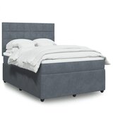 Maison Chic Box spring postelja - Vzmetna postelja z vzmetnico temno siva 140x200 cm žamet SL10926, (21901079) | Shoptok.si