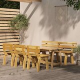  5-dijelni vrtni blagovaonski set od impregnirane borovine | shoptok.hr