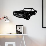Wallity zidna dekoracija pontiac gto 1966 vintage, 60 x 30 cm, crna | ePonuda.com