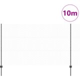 vidaXL Ograjni stebri 10 kosov U-kanal siva 140 cm jeklo, šesterokotna ograja siva 1,4x10 m jeklo | Shoptok.si