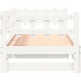  Dnevni ležaj na izvlačenje bijeli 2x(90x200)cm masivna borovina | Eponuda.com
