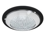 Eglo Acolla 1 plafonjera/1, led, 11w, 950lm, prečnik 370, crna/staklo/kristali