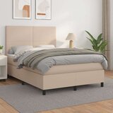 Box spring postelja z vzmetnico kapučino 140x200cm umetno usnje, (20893728) Cene