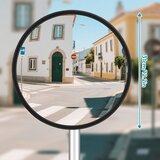 ZINUEEN 30cm Prometno konveksno ogledalo s širokim kotom za notranjo in zunanjo uporabo | Shoptok.si
