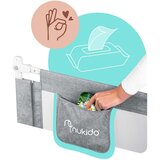 Nukido zaštitna ograda za krevet, sigurnosna vrata, brava, 160 cm, NK-227, siva | shoptok.hr