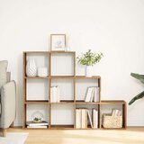 vidaXL Sobna pregrada/regal za knjige 3 razina 137,5x29x103,5cm drveni | shoptok.hr