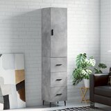 vidaXL Visoka omara betonsko siva 34,5x34x180 cm inženirski les | Shoptok.si