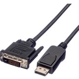 Value DisplayPort / DVI adapterski kabel DisplayPort vtič\, DVI-D 24+1-polni vtič 5.00 m črna 11.99.5617 zaščiten DisplayPort kabel, (20418851) | Shoptok.si