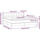  Box spring postelja z vzmetnico svetlo siva 180x200 cm blago, (20790125) | Shoptok.si