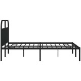  Metalni okvir za krevet s uzglavljem crni 180x200 cm | shoptok.hr