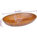  Umivaonik od masivne tikovine 60 x 40 x 10 cm | shoptok.hr