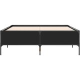  Okvir za krevet crni 135x190 cm konstruirano drvo i metal | Eponuda.com