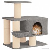  Mačje drvo s sisalnim postoljima za grebanje Svjetlosiva 96 cm | shoptok.hr