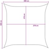  Jedrilica za sunčevu sjenu Žuta i bijela 3 x 3 m HDPE | Eponuda.com