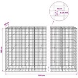  Gabion s žicom debljine 3 5 mm i mrežom 5x10 cm 1150x20x150 cm - 20 cm 150 cm 1150 cm | shoptok.hr