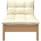 vidaXL Vrtna kutna sofa s jastucima smeđa boja meda masivna borovina | shoptok.hr