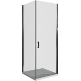 kvadratna tuš kabina PIVOT 90x90, krom profili, prozorno steklo 6 mm