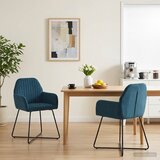  Trpezarijske stolice 2 pcs Baršun Plava 55 x 50 x 84 cm Cene