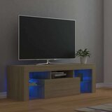 TV ormarić s LED svjetlima boja hrasta sonome 120 x 35 x 40 cm Cijene