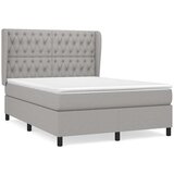  Krevet s oprugama i madracem svjetlosivi 140x190 cm od tkanine | shoptok.hr
