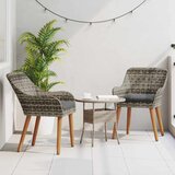  Vrtna stolica s jastukom 2 pcs Siva 62,5 x 55 x 82 cm poliratan | shoptok.hr