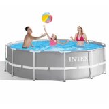 Intex Montažni bazen Prism Frame (Ø x v: 366 x 99 cm, 8592 l, filtrska črpalka: 2271l/h, lestev) | Shoptok.si
