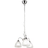  Bela/srebrna viseča svetilka s steklenim senčilom ø 43 cm Dobby – | Shoptok.si