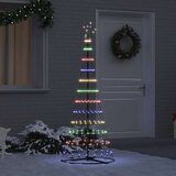 vidaXL LED božično drevesce večbarvno 138.5 x 138.5 x 399 cm Kovina | Shoptok.si