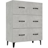  Komoda siva boja betona 69,5x34x90 cm od konstruiranog drva | shoptok.hr