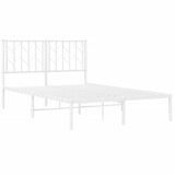  Metalni okvir za krevet s uzglavljem bijeli 120 x 190 cm | shoptok.hr