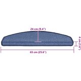  Prostirke za stepenice 30 kom 65x24x4 cm plave poluokrugle velike | shoptok.hr